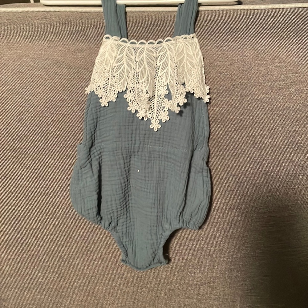 Green and Lace Onesie